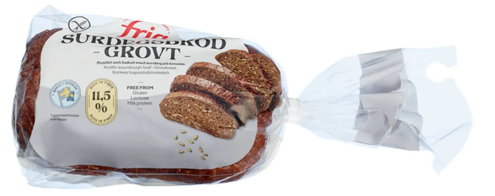 Grovt Surdeigsbrød Glutenfri 500g Fria
