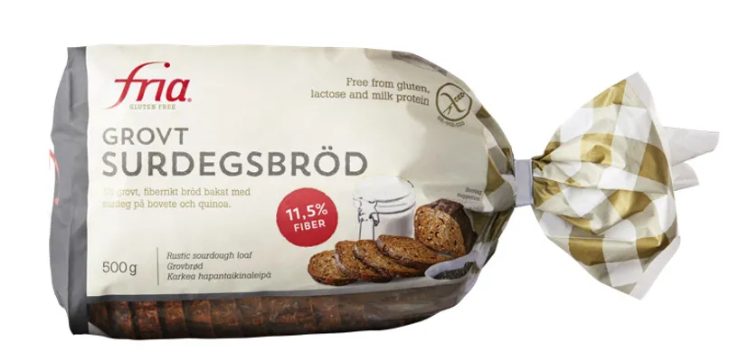 GROVT SURDEIGSBRØD GLUTENFRI 500G FRIA GROVT SURDEIGSBRØD GLUTENFRI 500G FRIA