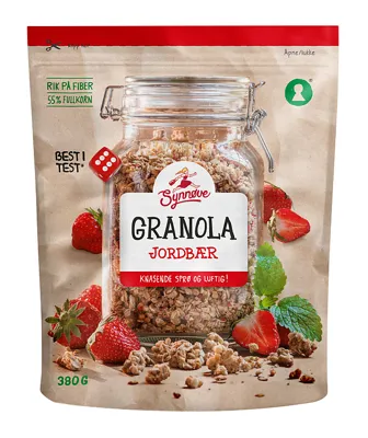 SYNNØVE GRANOLA MED JORDBÆR 380G SYNNØVE GRANOLA MED JORDBÆR 380G
