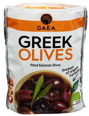 Gaea Organic Olives Pitted Kalamata 8x150g