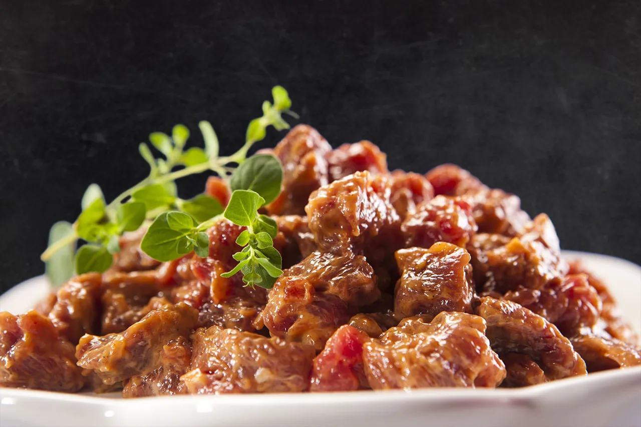 BIFFKUTT HALAL STRIMLET MARINERT 1,2KG