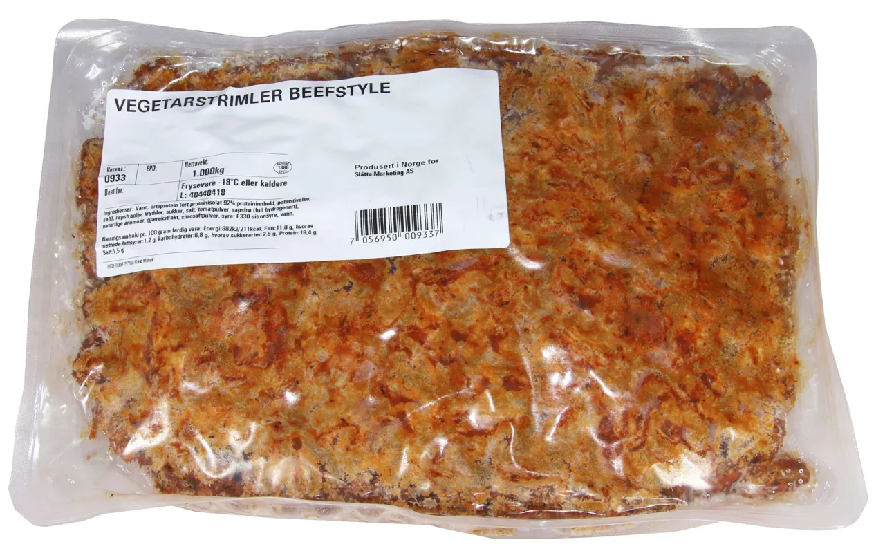 VEGETARSTRIMLER "BEEFSTYLE" SLÅTTO