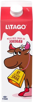 Litago Jordbærmelk 1/2l Tine