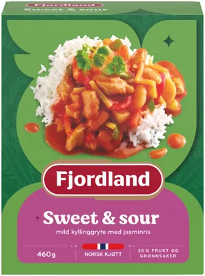 Fjordland Sweet Sour Mild Kyllinggryte Med Jasminris 460g