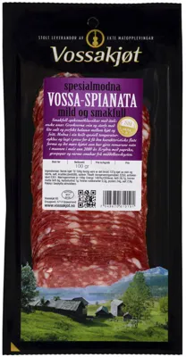 Vossa Spianata 100g Skivet Vossakjøt