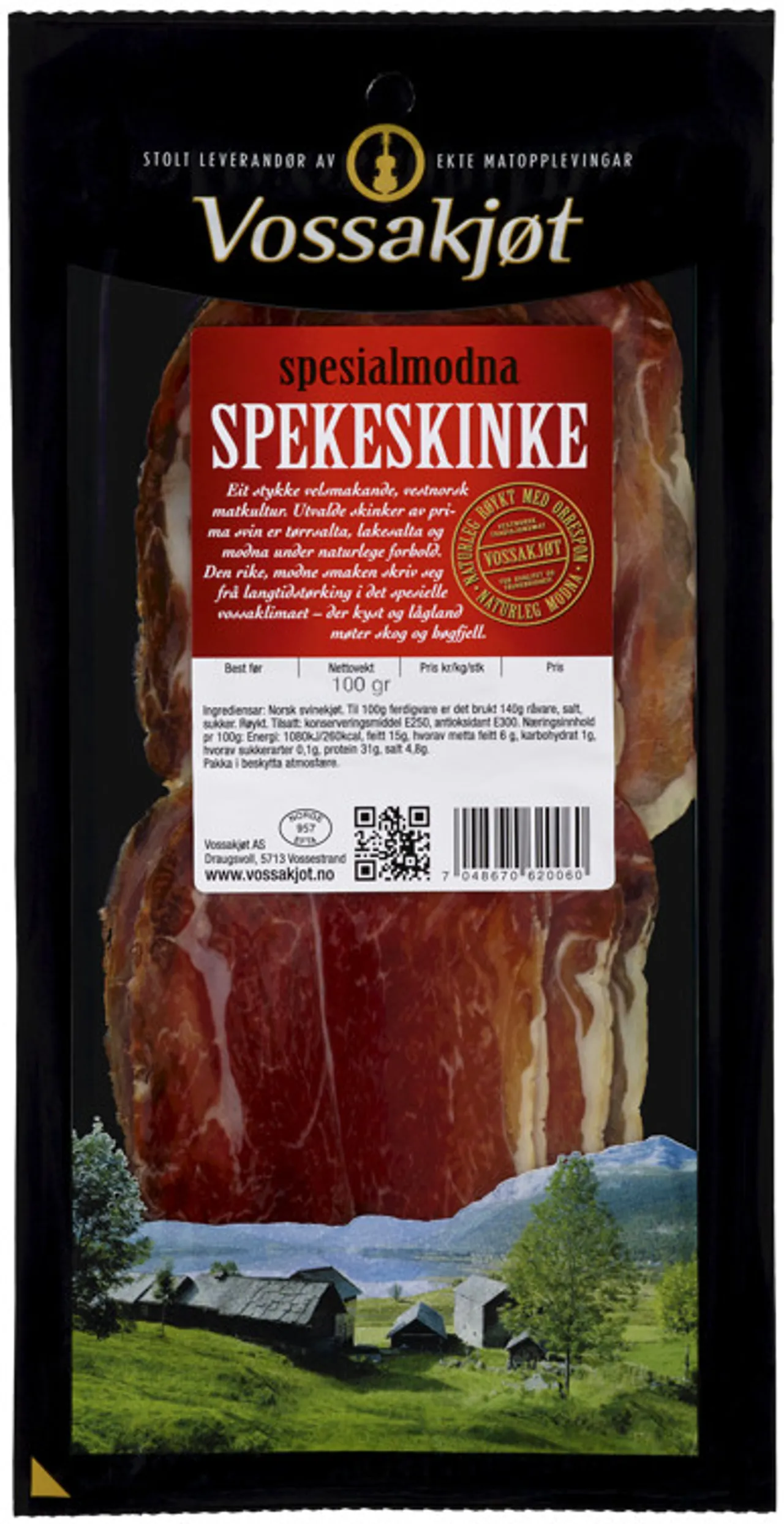 SPEKESKINKE 100G SKIVET VOSSAKJØT