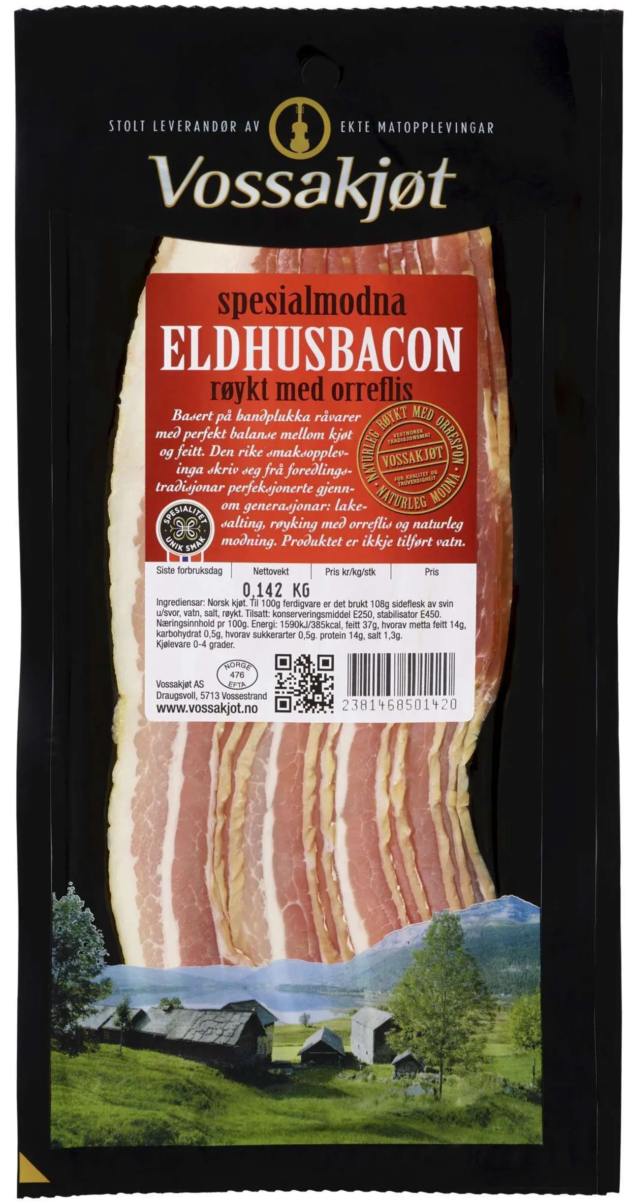 ELDHUSBACON SKÅRET SKIVET 10XCA150G K