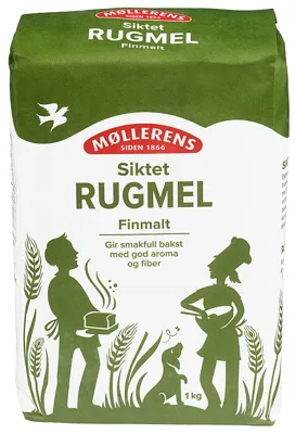 SIKTET RUGMEL FINMALT, 1 KG MØLLERENS SIKTET RUGMEL FINMALT, 1 KG MØLLERENS