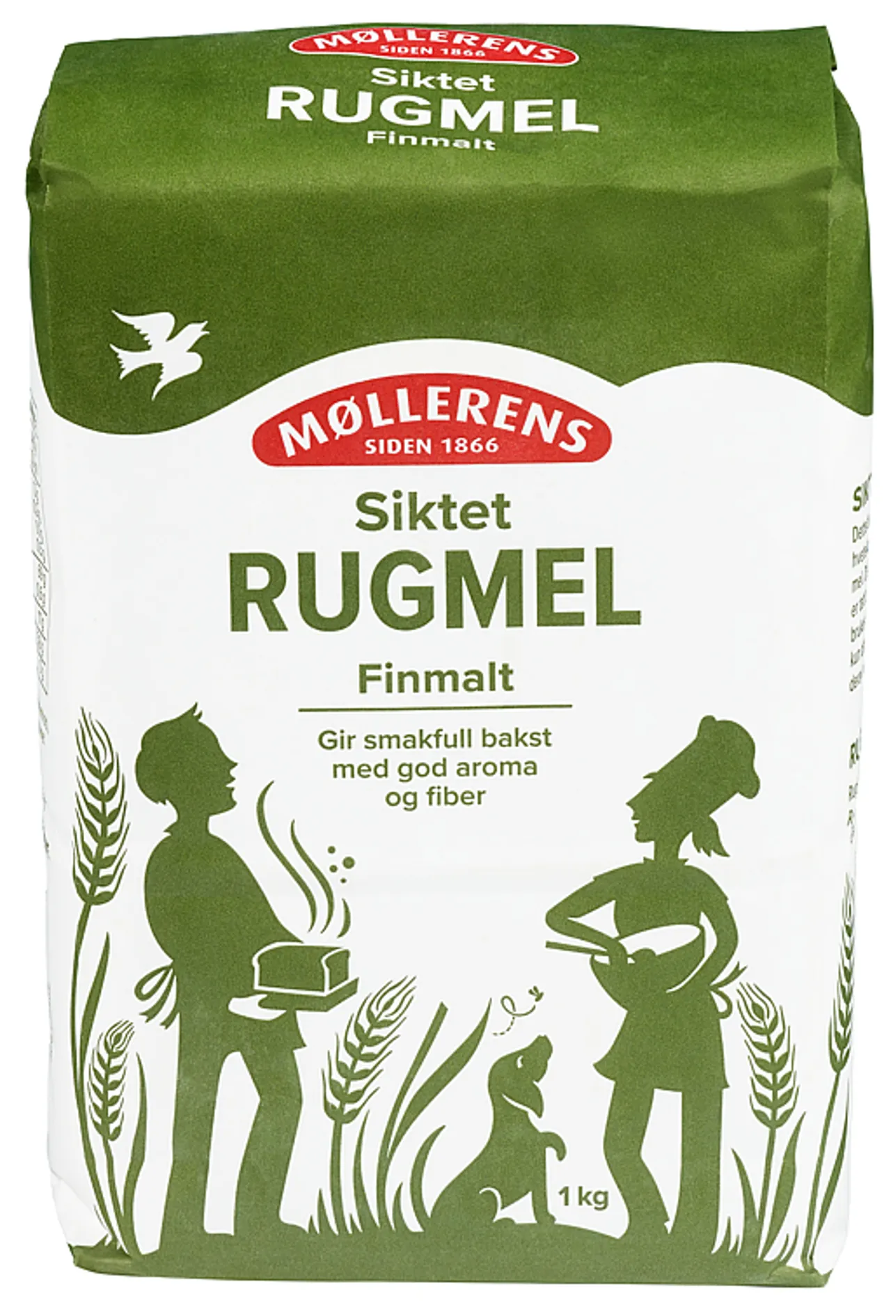 SIKTET RUGMEL FINMALT, 1 KG MØLLERENS