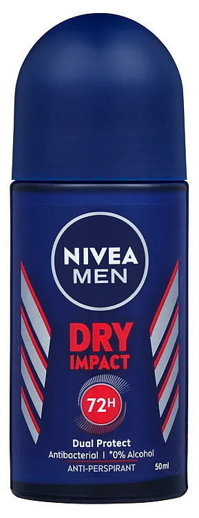 NIVEA MEN DRY IMPACT DEODORANT ROLL-ON, 50ML NIVEA MEN DRY IMPACT DEODORANT ROLL-ON, 50ML