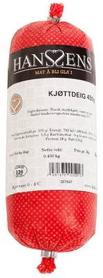 Kjøttdeig 450g Fryst Hanssens