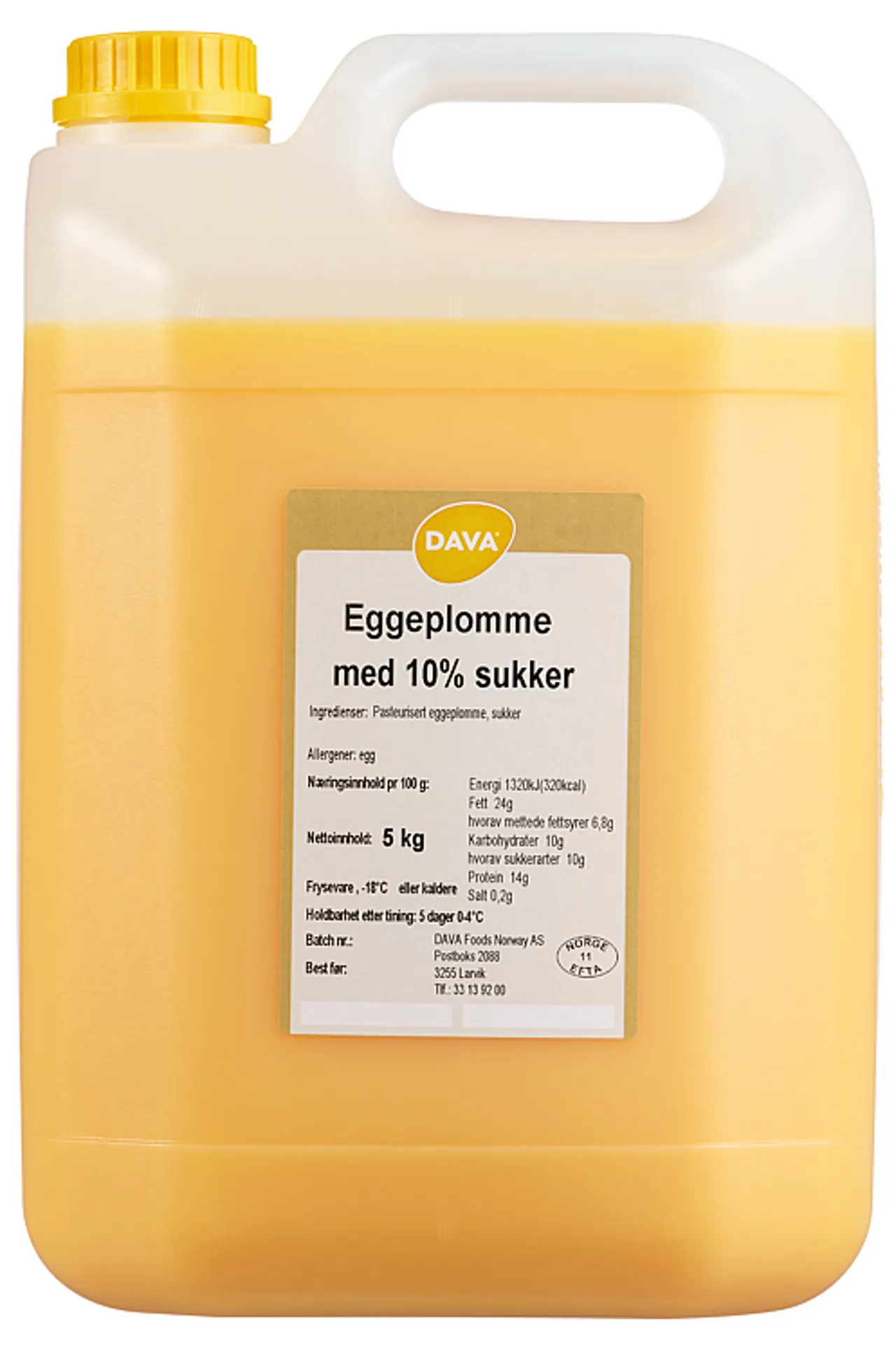 EGGEPLOMME MED 10% SUKKER 5KG