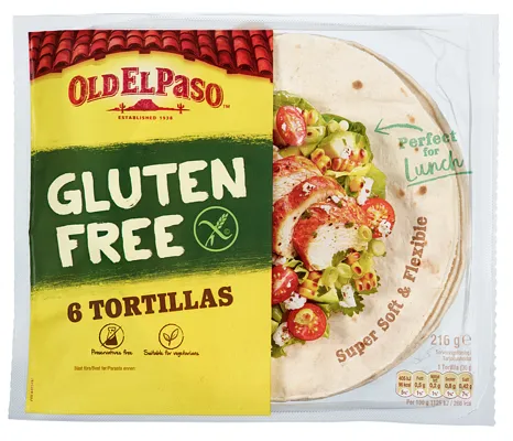OLD EL PASO GLUTEN FREE TORTILLA 216G OLD EL PASO GLUTEN FREE TORTILLA 216G