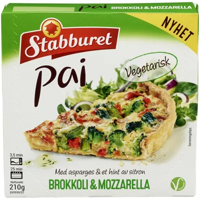 STABBURET PAI BROKKOLI & MOZZARELLA 210G STABBURET PAI BROKKOLI & MOZZARELLA 210G