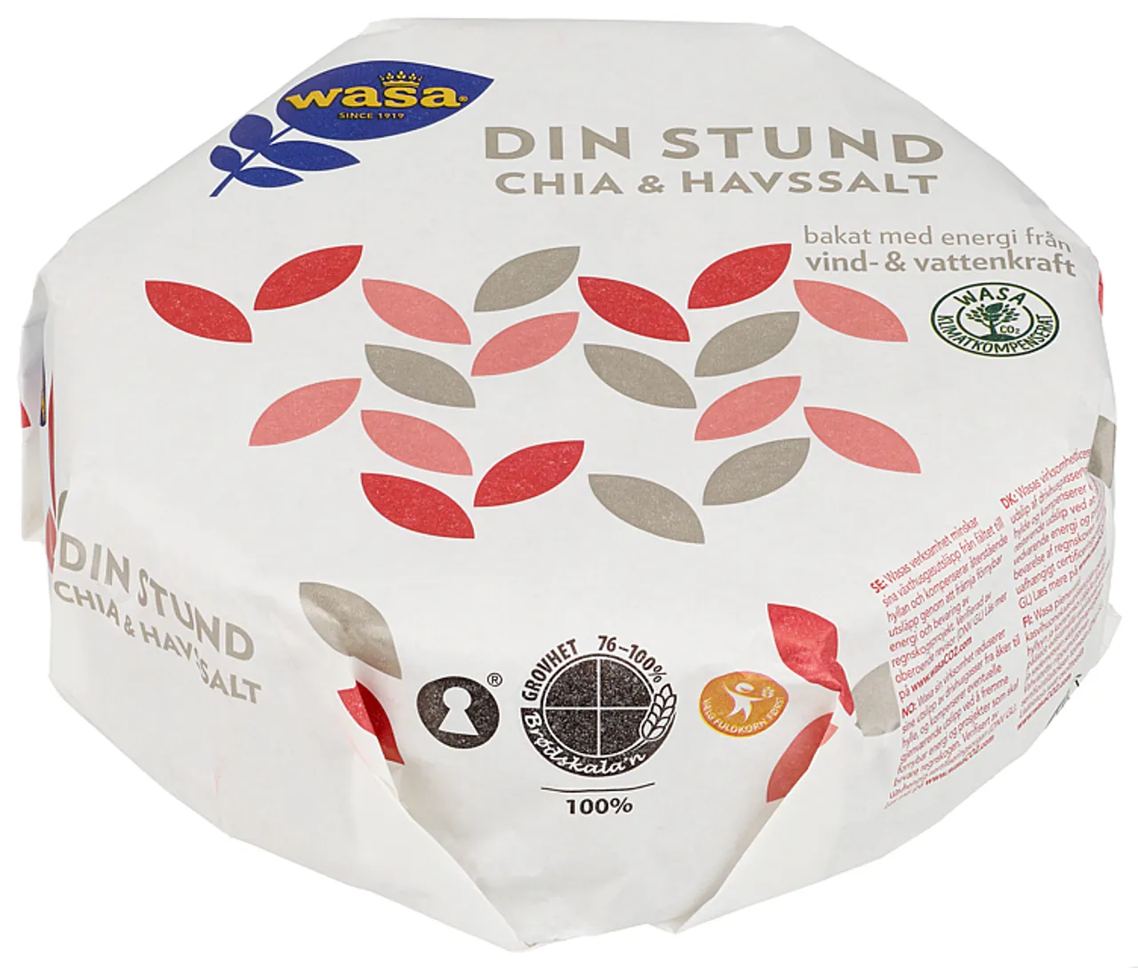 WASA KNEKKEBRØD DIN STUND CHIA&HAVSALT 260G