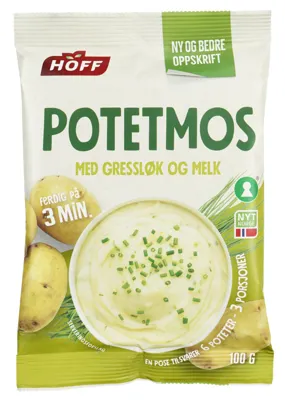 HOFF POTETMOS MED GRESSLØK OG MELK, 100G HOFF POTETMOS MED GRESSLØK OG MELK, 100G