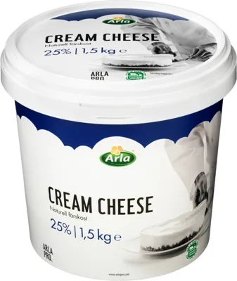 ARLA PRO CREAM CHEESE NATURAL 25% 1.5KG ARLA PRO CREAM CHEESE NATURAL 25% 1.5KG