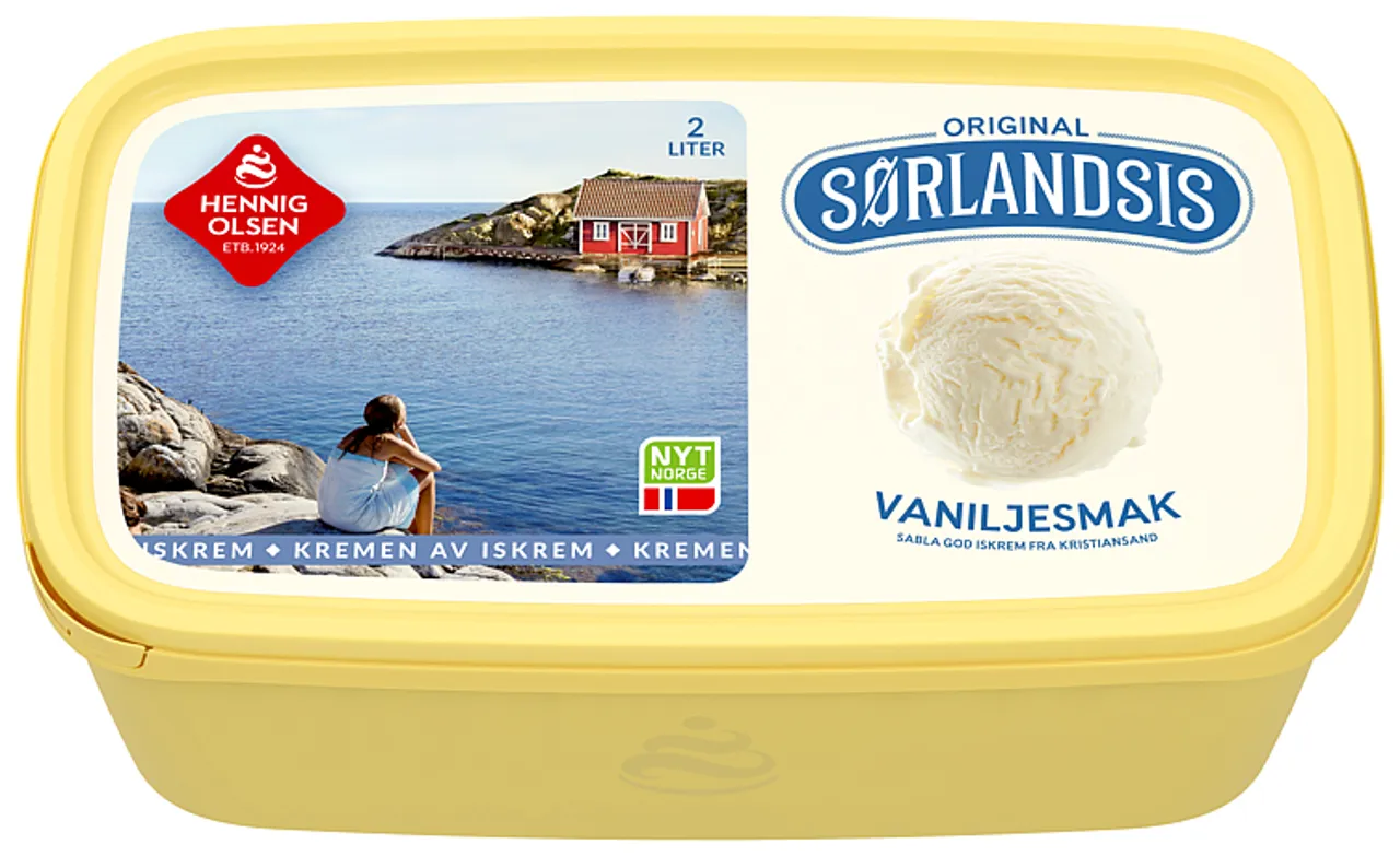 SØRLANDSIS VANILJESMAK 2L FLØTEIS
