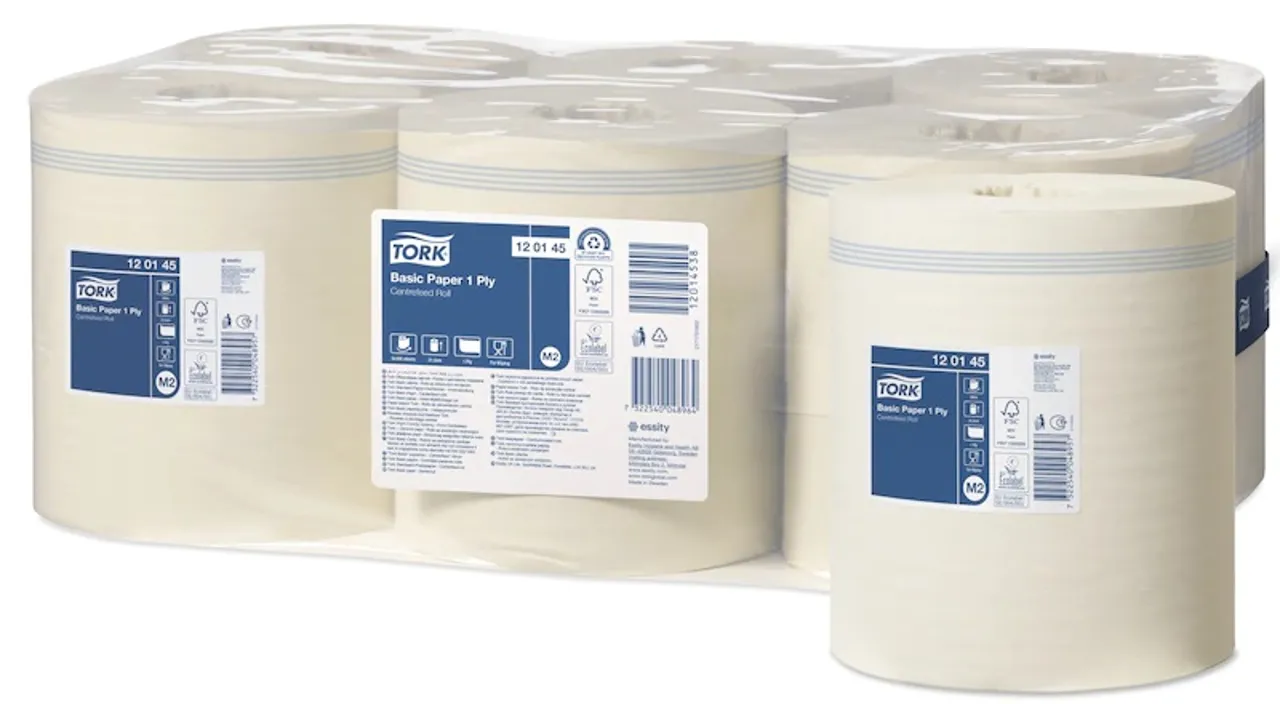 TORK SENTERRULL HVIT 1-LAG 300M M2