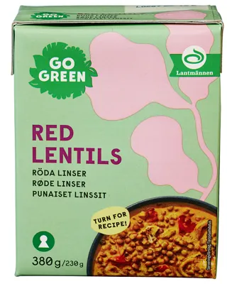 Gogreen Linser Røde 380g