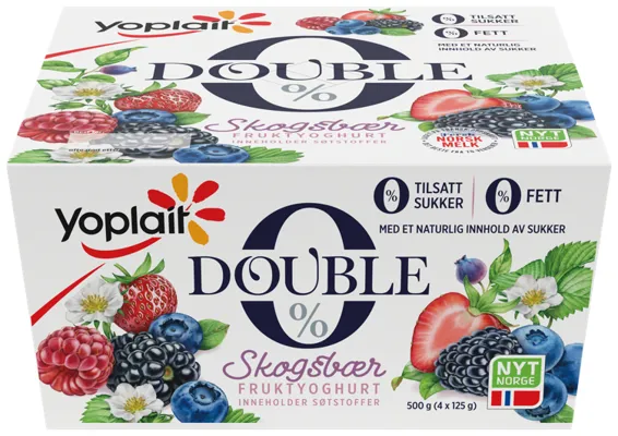 DOUBLE 0 SKOGSBÆR 4X125G YOPLAIT DOUBLE 0 SKOGSBÆR 4X125G YOPLAIT