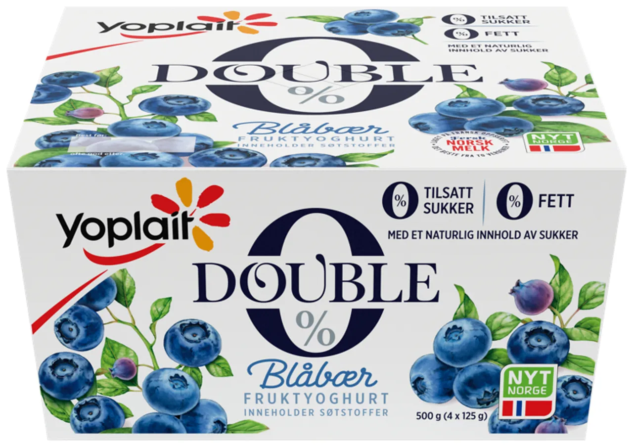 DOUBLE 0 BLÅBÆR 4X125G YOPLAIT