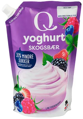 Q Frokostyoghurt Skogsbær 800g Pose