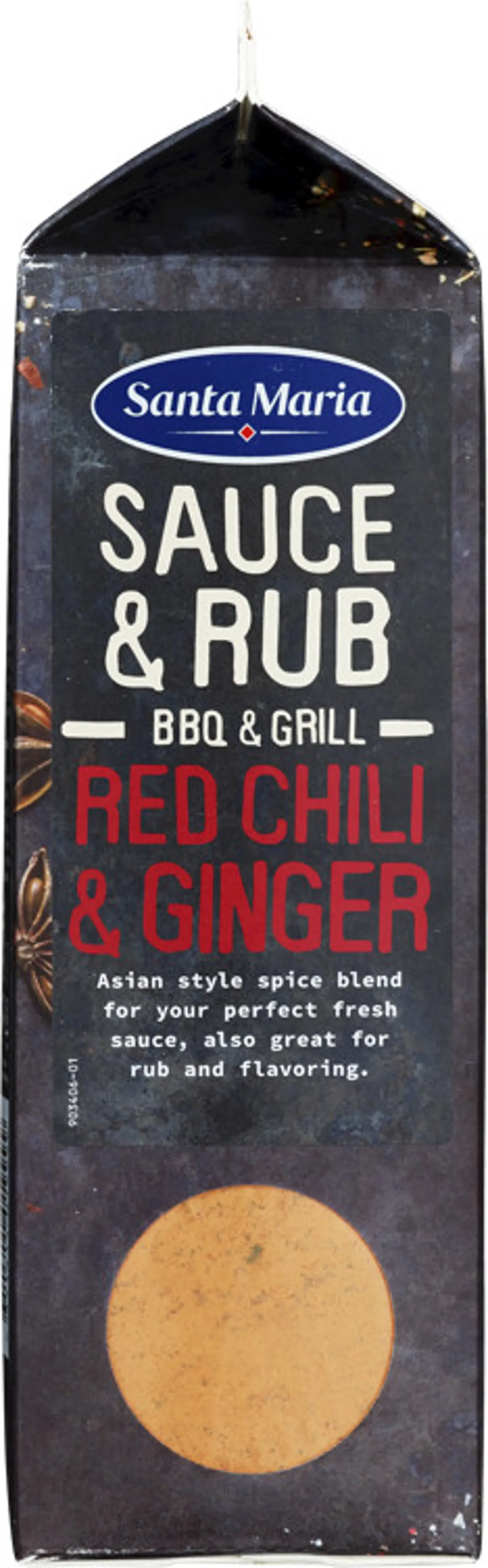 BBQ SAUCE & RUB MIX RED CHILI & GINGER 490G SANTA MARIA
