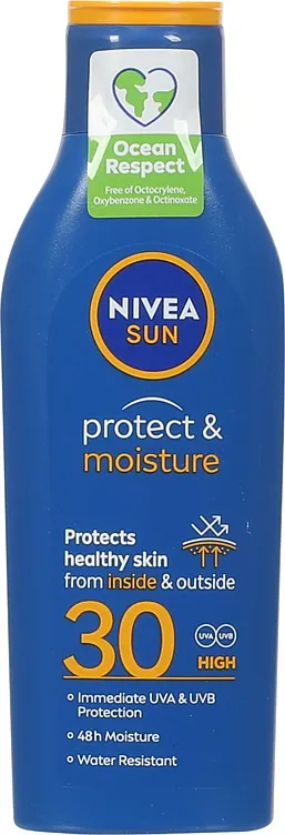 NIVEA SUN PROTECT & MOISTURE SUN LOTION SPF30, 200ML