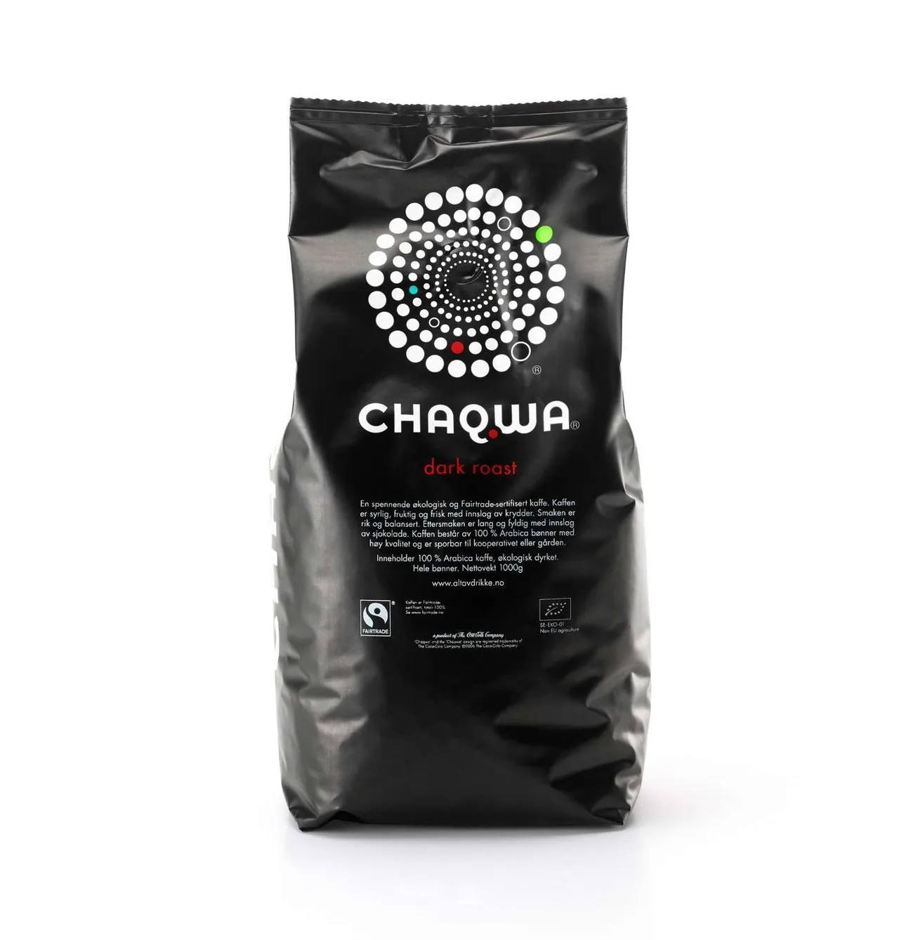 CHAQWA DARK ROAST HELE BØNNER 6X1KG