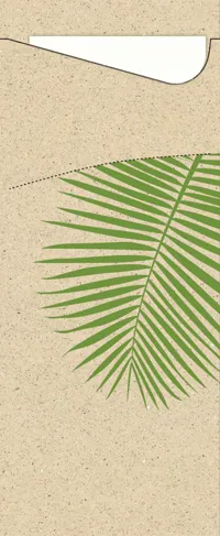 Sacchetto Leaf M/Serviett 2lags 33cm Hvit