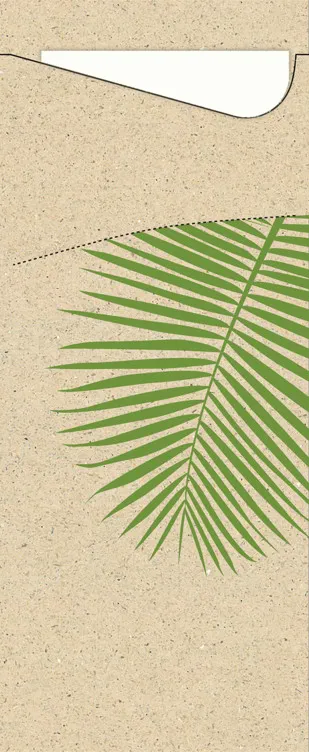 Sacchetto Leaf M/Serviett 2lags 33cm Hvit