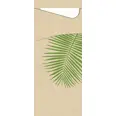 SACCHETTE LEAF W/NAPKIN 2 LAYERS 33CM WHITE 100PCE
