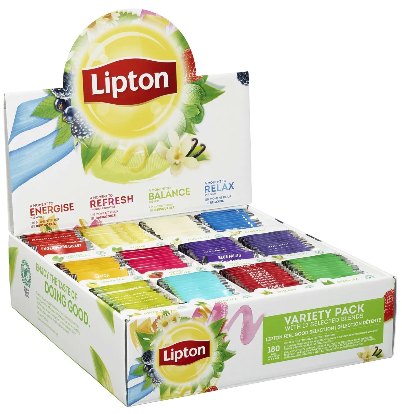LIPTON ASSORTERT DISPLAYBOKS TE 12X15POSER