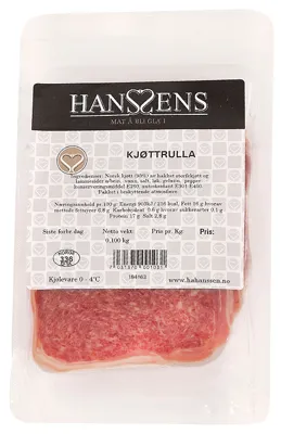Kjøttrulla Sk.100g Hanssens