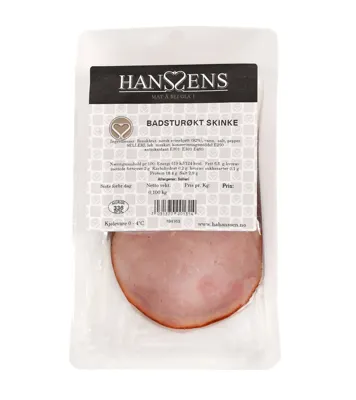 Badsturøkt Skinke 100g Hanssens