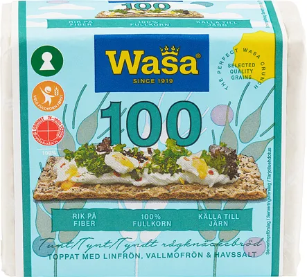 Wasa Knekkebrød 100 Frø & Havsalt 245g