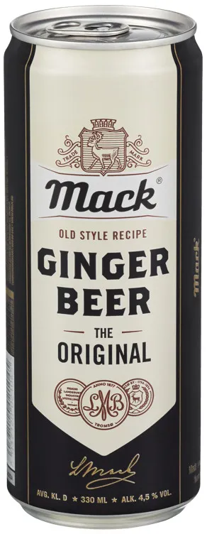 MACK GINGER BEER 4.5% 0.33L BX MACK GINGER BEER 4.5% 0.33L BX