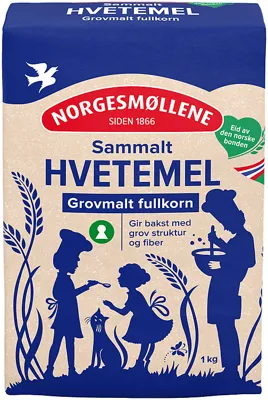 Hvetemel Sammalt Grovmalt, 1kg Møllerens