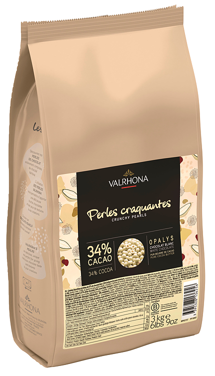 HVIT SJOKOLADE PERLER CRUNCHY VALRHONA