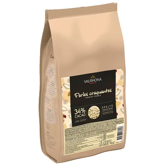 HVIT SJOKOLADE PERLER CRUNCHY VALRHONA