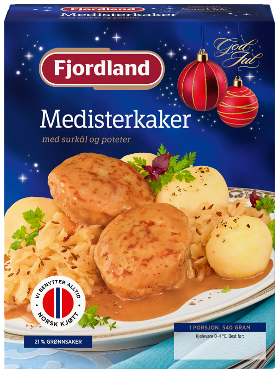 MEDISTERKAKER MED SURKÅL OG POTETER 540G FJORDLAND