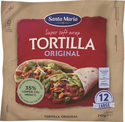 TORTILLA ORIGINAL LARGE (12-PACK) 742G SANTA MARIA TORTILLA ORIGINAL LARGE (12-PACK) 742G SANTA MARIA