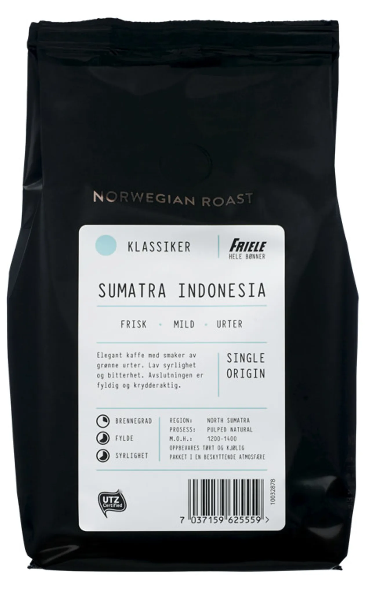 INDONESIA SUMATRA KAFFE UTZ HEL 500G