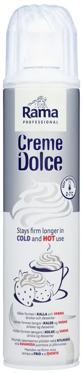 CREME DOLCE TOPPING (SPRAYKREM) 500ML RAMA PROFESSIONAL CREME DOLCE TOPPING (SPRAYKREM) 500ML RAMA PROFESSIONAL