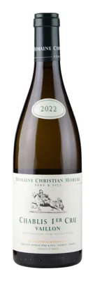 MOREAU CHABLIS 1ER VAILLON 2022 13% 75CL MOREAU CHABLIS 1ER VAILLON 2022 13% 75CL
