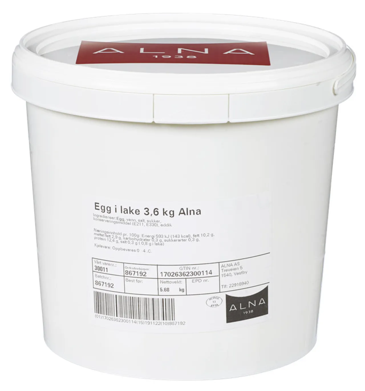 ALNA EGG I LAKE 3.6KG