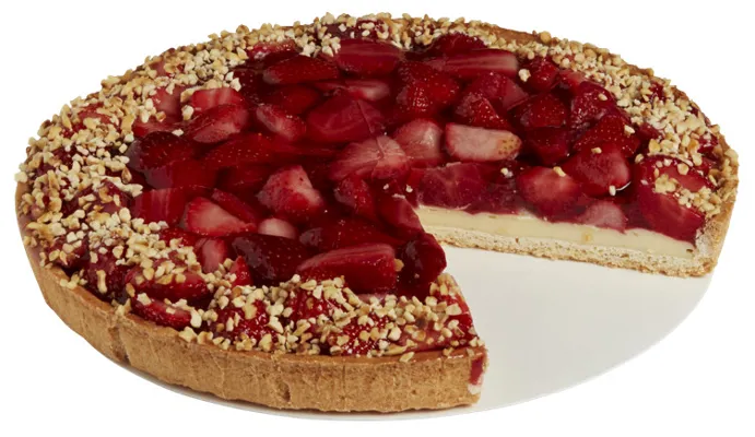 Jordbærkake Delt 1650g 12 Biter