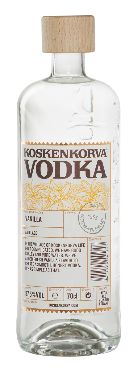 KOSKENKORVA VODKA VANILLA 37,5% 70CL