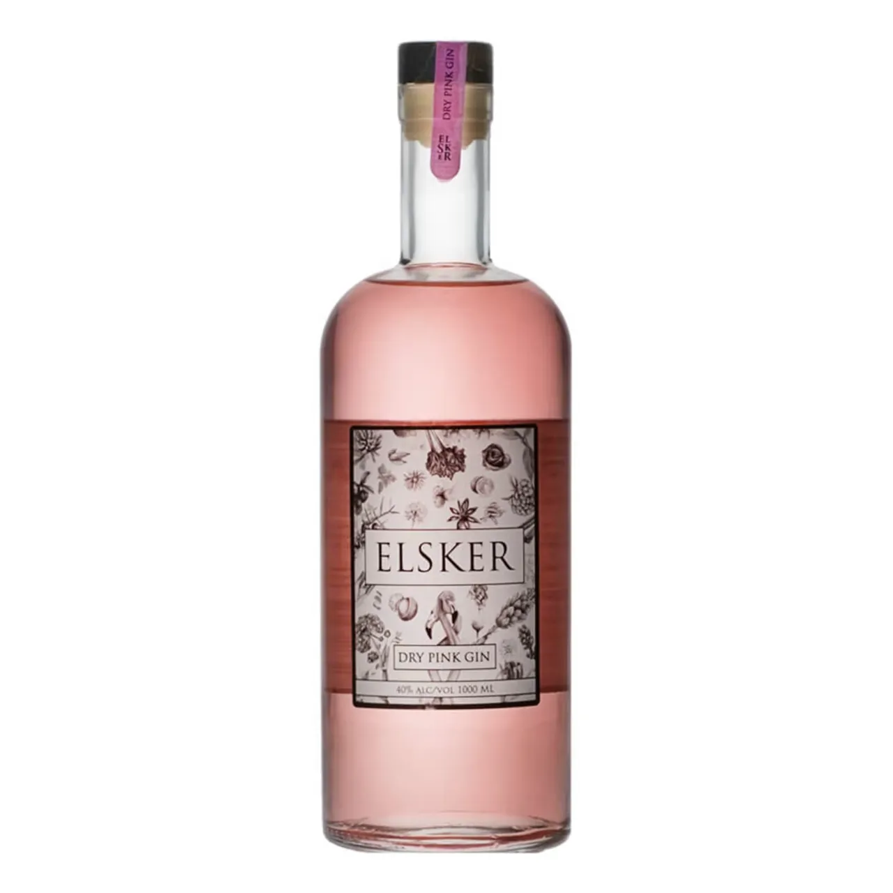 ELSKER DRY PINK GIN 40% 70CL